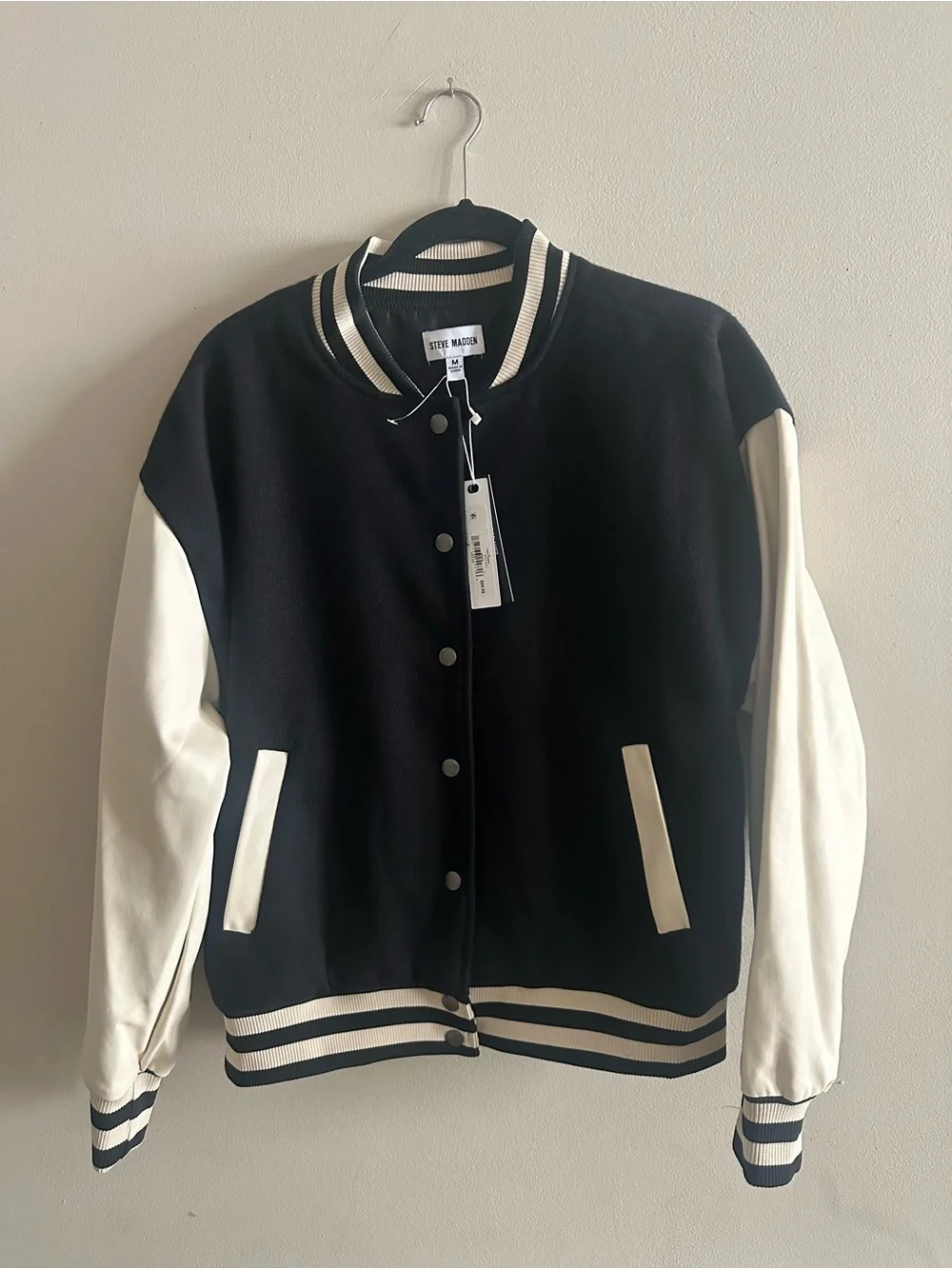 NWT Steve Madden Women's Alexandra Varsity Bomber Jacket Size M
